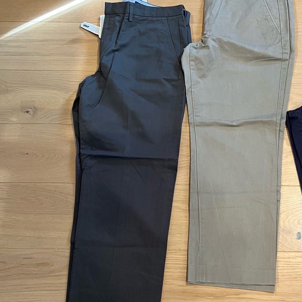 Jcrew men’s  2 pairs-dark charcoal and khaki color Pants